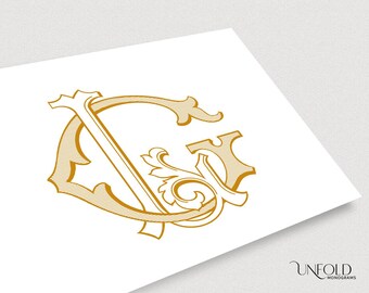 G,L Name Initials, Classic Monograms, wedding monogram, duogram, digital, Interwoven letters, instant download initials