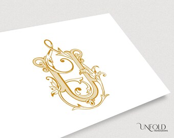 J and U Name Initials, Vintage Monograms, wedding monogram, two initials, Interwoven letters, instant download initials - JU OR UJ