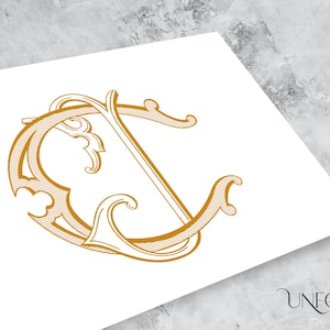 C & J Name Initials, Classic Monograms, wedding monogram, two monogram initials, Interwoven letters, instant download initials - CJ or JC