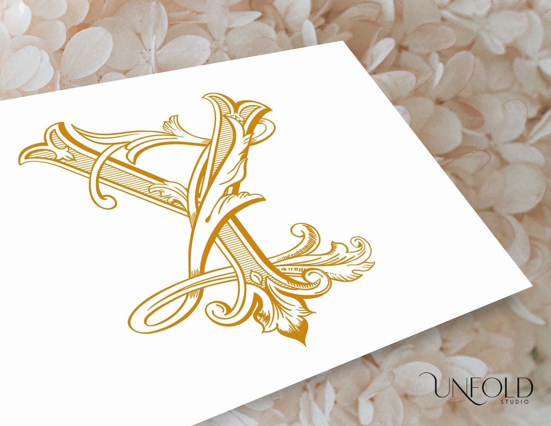 Y, Z Name Initials, Vintage Monograms, Wedding Monogram, Duogram