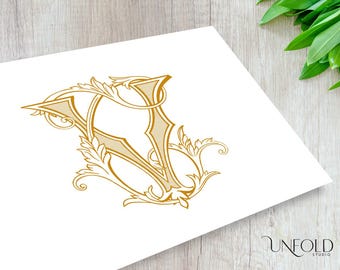 Pre-Made Digital Monogram Logo | Custom CV & VC Letter Design | Elegant Initials for Branding, Business, or Personal Use for C and V