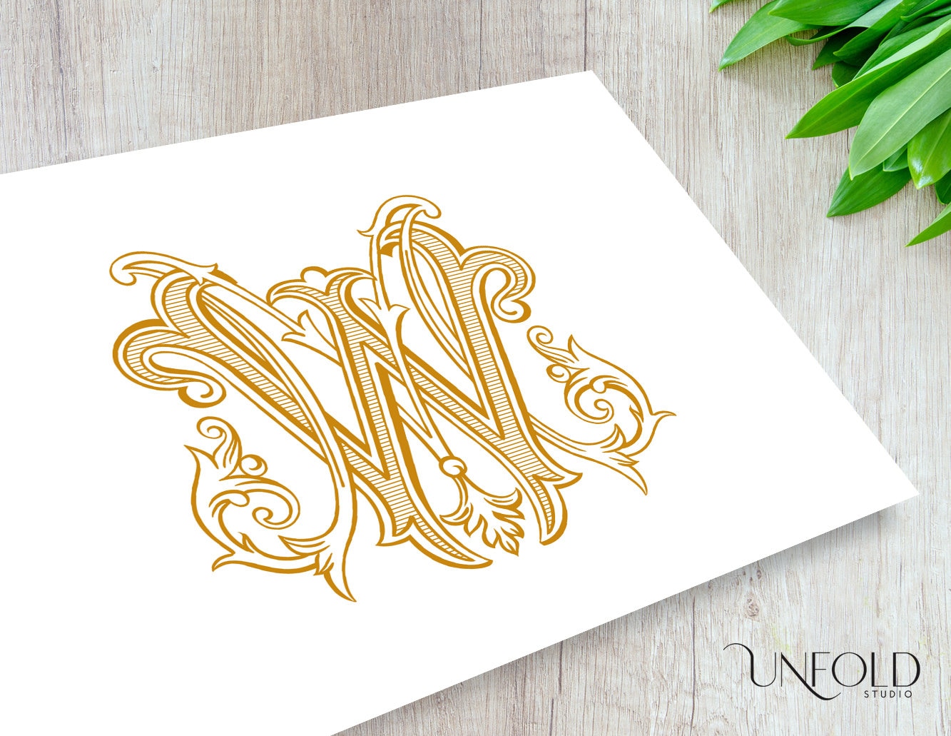 W & M, WM or MW Name Initials, Classic Monograms, Wedding Digital 