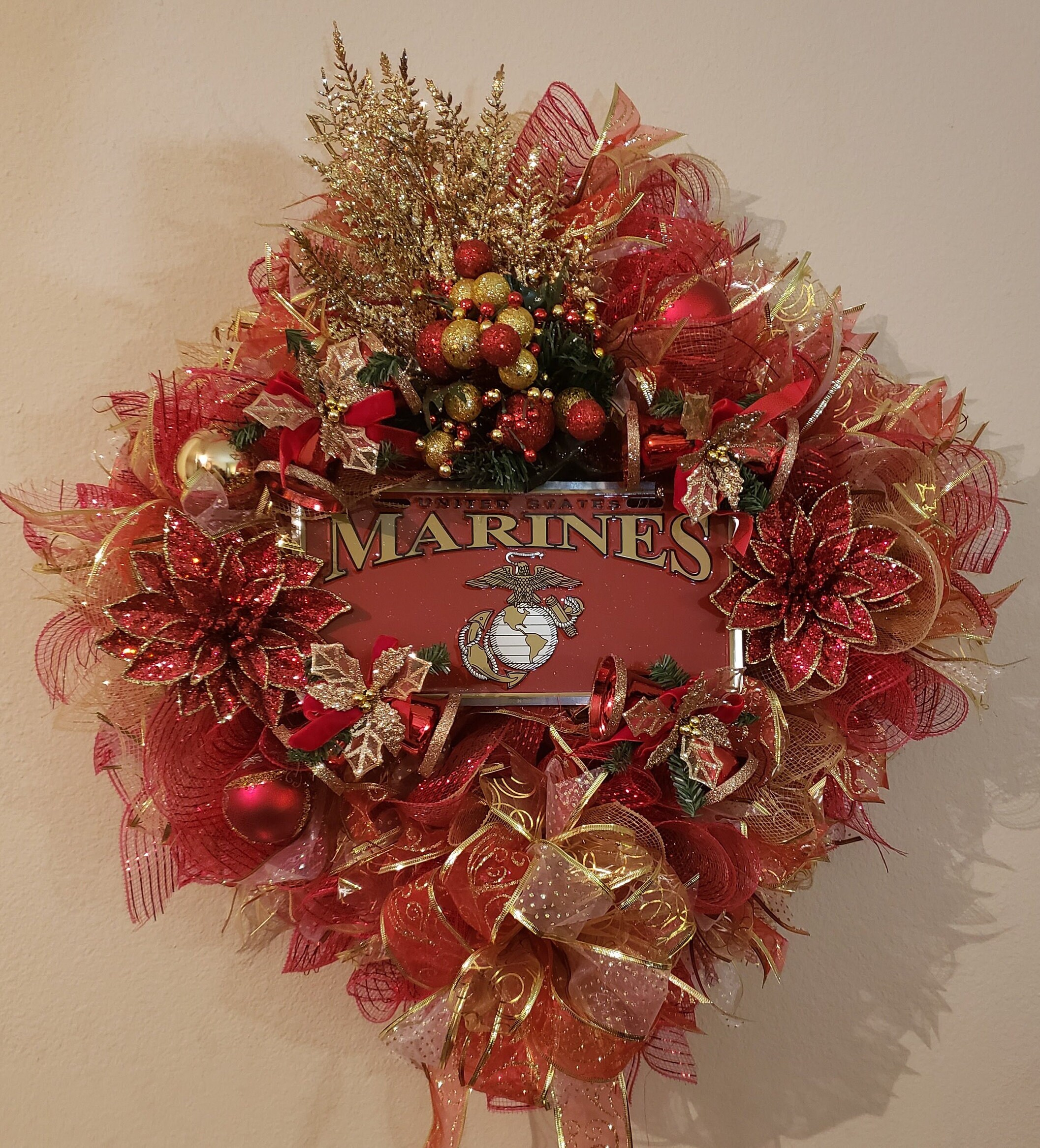 Christmas Wreaths for Front Door Deco Mesh Christmas Wreath - Etsy