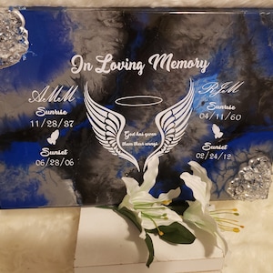 In loving memory epoxy wood sign style for loved ones that have passed on decoration In remembrance Family and Friends