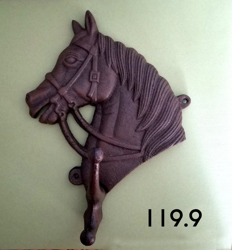Cast Iron Horse Head Coat Hook Etsy