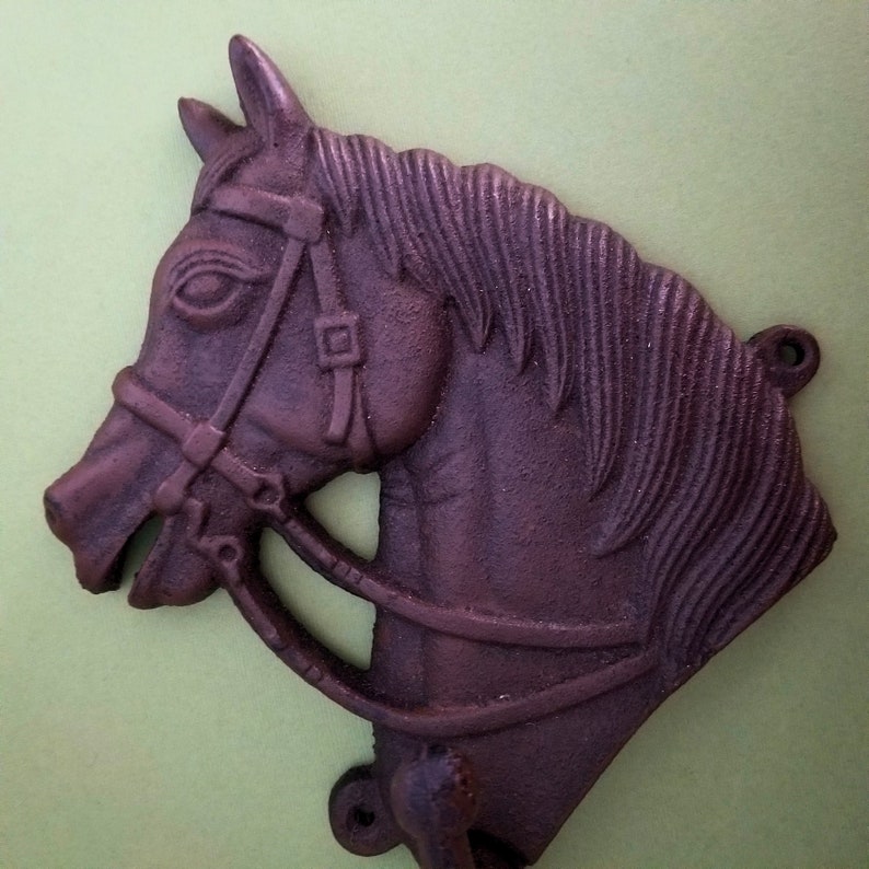 Cast Iron Horse Head Coat Hook Etsy