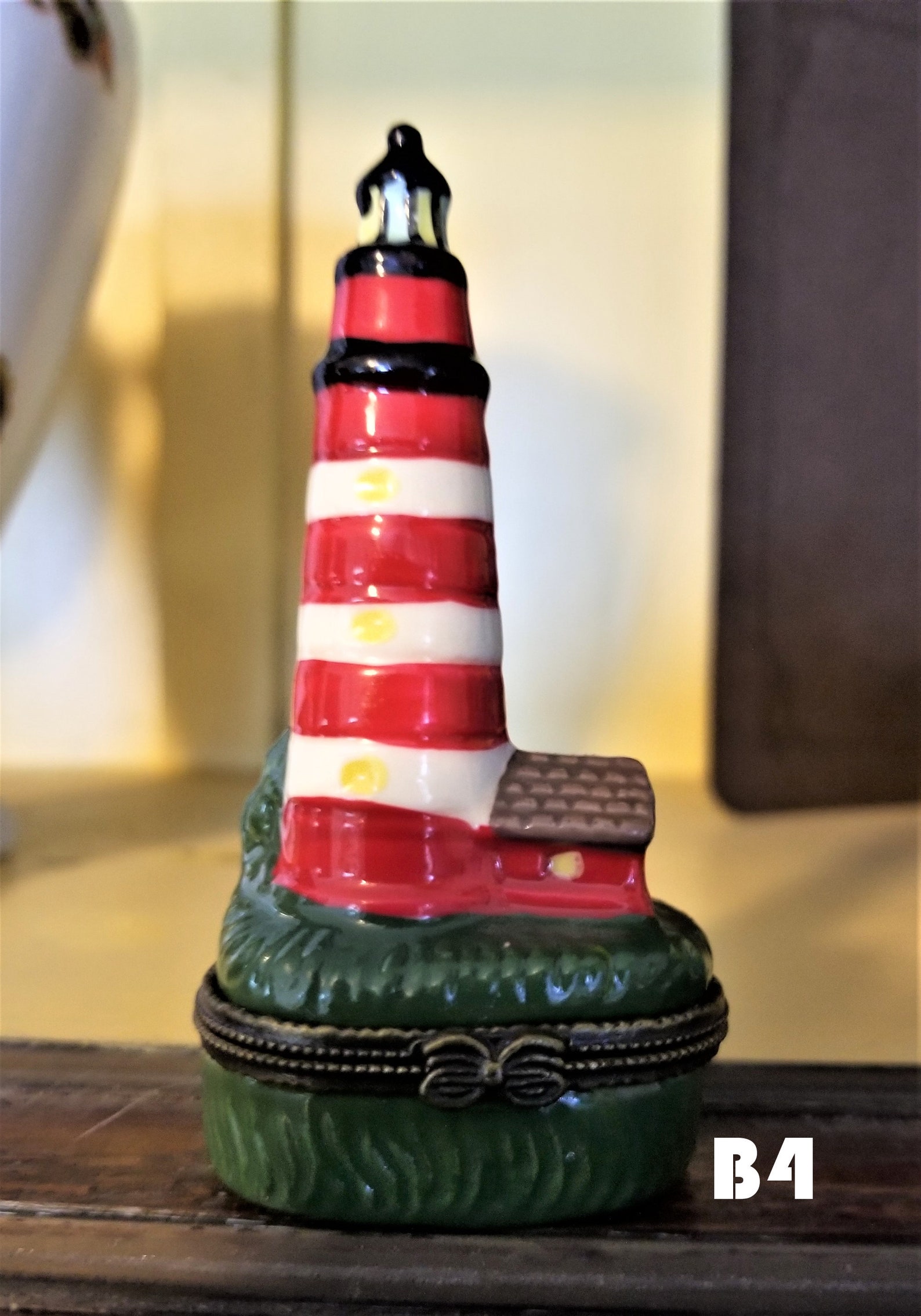 Porcelain Lighthouse Trinket Box Collectible Etsy