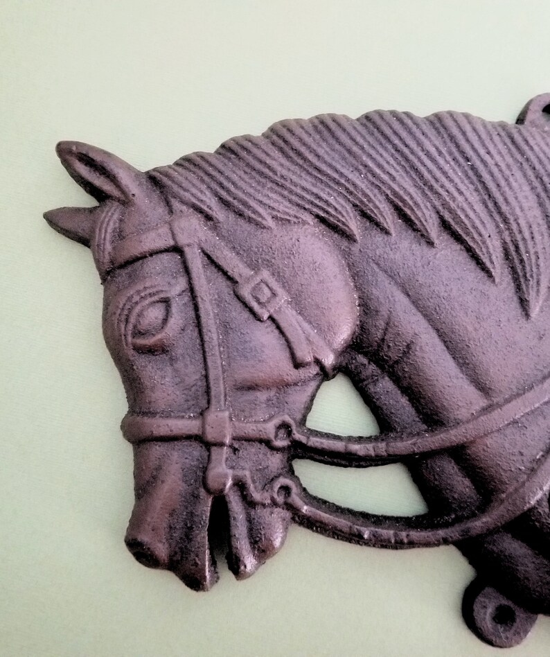 Cast Iron Horse Head Coat Hook Etsy