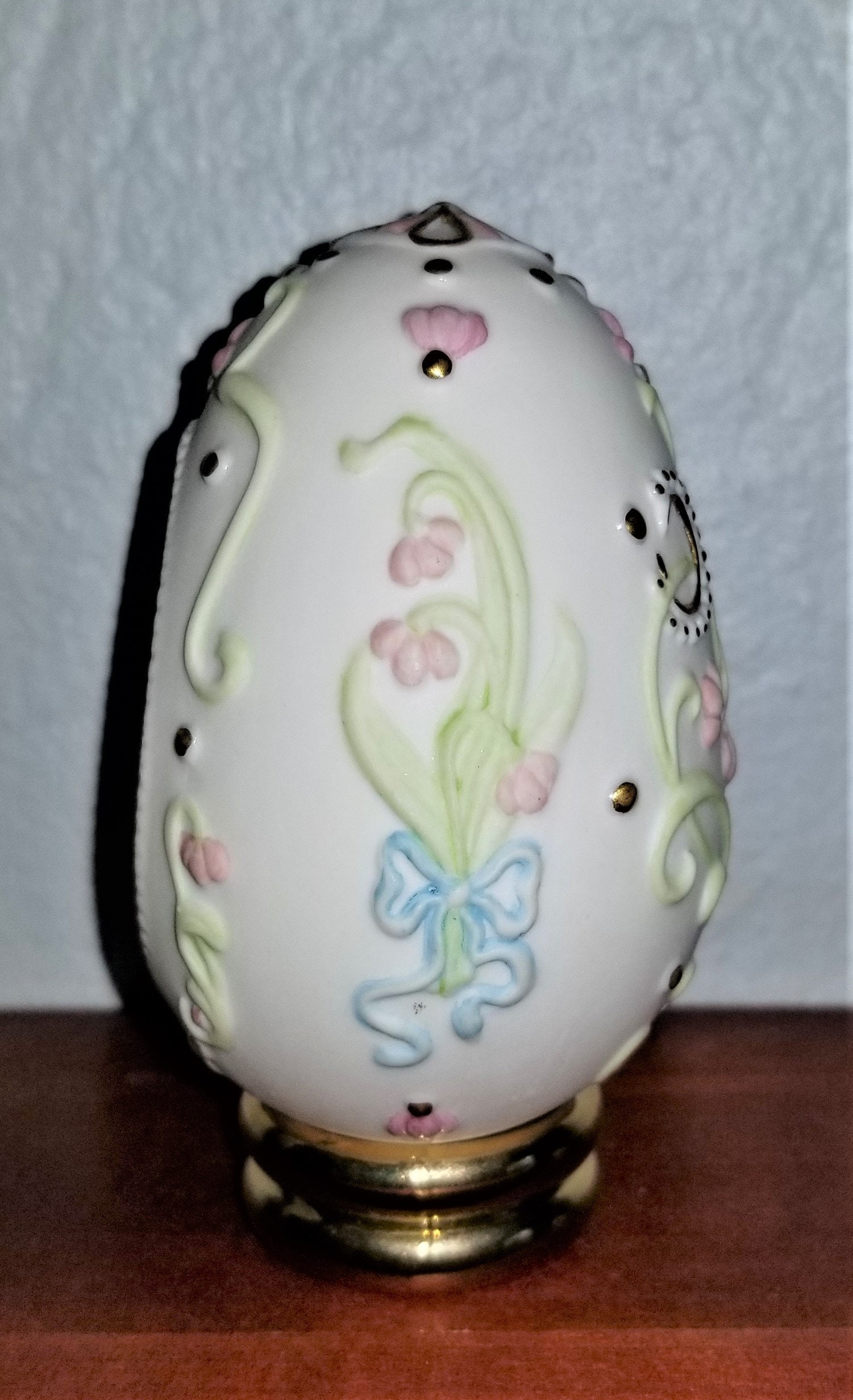 Franklin Mint Collectible Porcelain Egg with stand Etsy