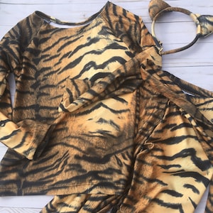 Kids TIGER SHIRT and PANTS, Toddler Dress up Costume, Baby Halloween Costume, 3 6 12 18 months,2T,3T, 4T, 5, 6,8,10,12, Cat themed party