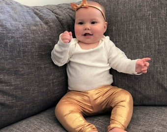 infant gold leggings
