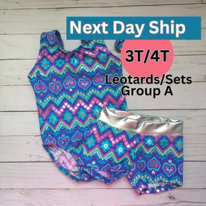 Toddler Gymnastics 3T 4T Leotard, Preschool Leotards, Girls Leotard, Gift for gymnast, Dancewear,Dance Set,Quick Ship