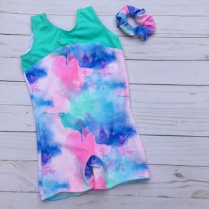 Toddler Gymnastics Biketard, Pastel Spring Girls Biketard, Gift for gymnast, 6 12 18 months, 2T,3T,4T, 5, 6, 8, 10, Dancewear, Unitard