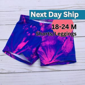 Toddler Gymnastics Shorts, Preschool Dance Leggings, Under Shorts, Girls Cheer Athletic Shorts, 18 24 months, Gift for gymnast, Dancewear