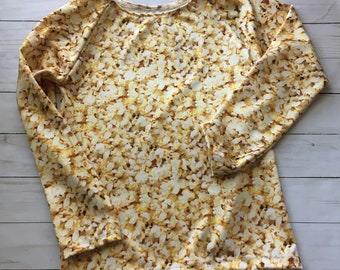 Kids POPCORN SHIRT, Toddler Dress up Popcorn Costume, Baby Halloween Costume, 3 6 12 18 months,2T,3T, 4T, 5, 6,8,10,12, birthday costume