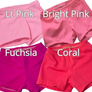 Girls Gymnastics SOLID Shorts, Toddler cheer shorts, Dance, Youth Volleyball, Teen Athletic Shorts, 18 months, 2T, 3T, 4T, 5, 6, 8, 10, 12 image 9