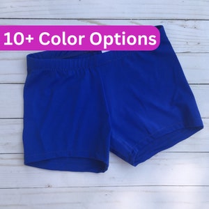 Girls Gymnastics SOLID Shorts, Toddler cheer shorts, Dance, Youth Volleyball, Teen Athletic Shorts, 18 months, 2T, 3T, 4T, 5, 6, 8, 10, 12