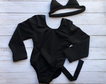 black cat leotard