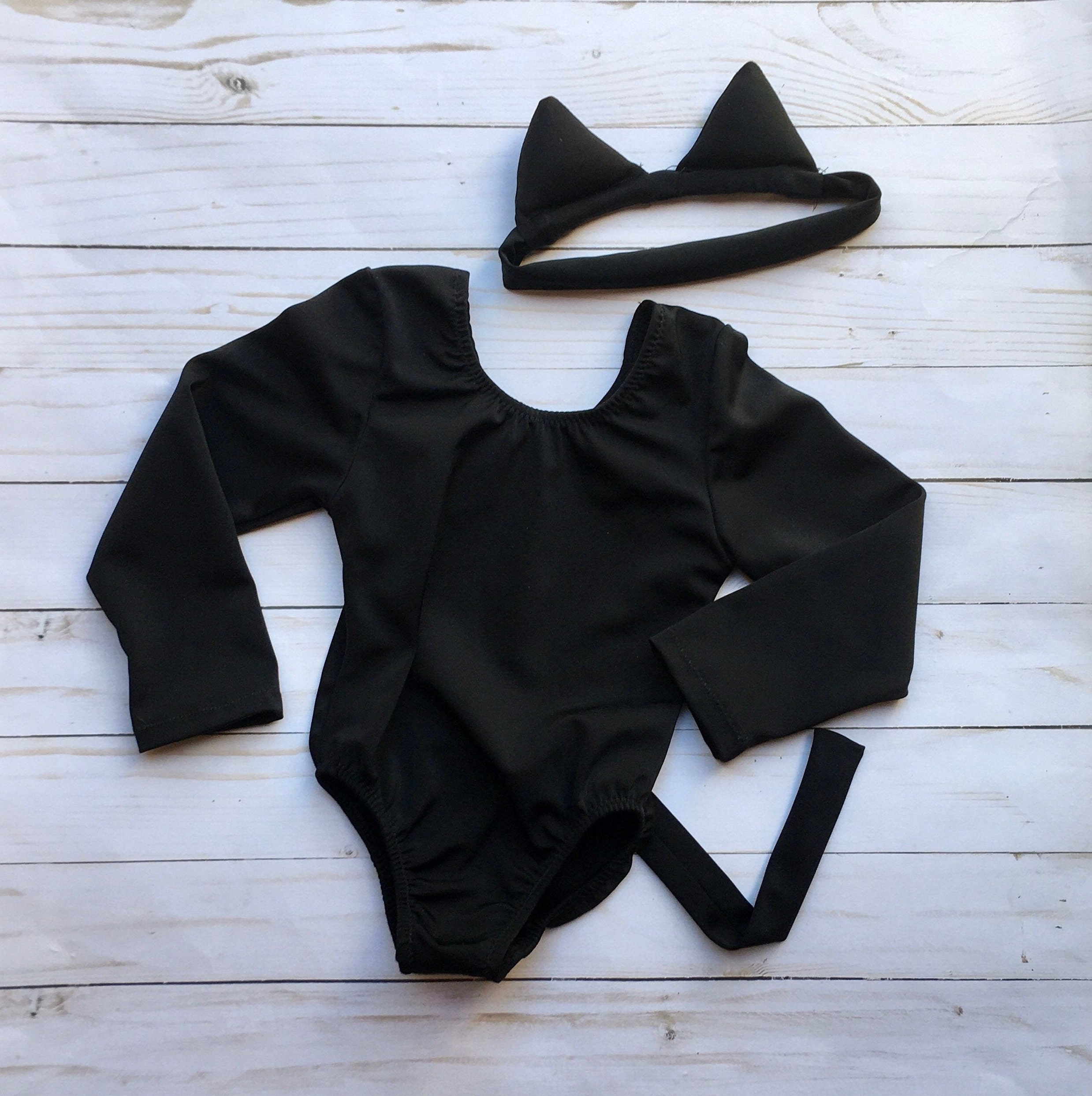Baby Black Cat Costume Kids Halloween Cat Leotard Cat Dress Etsy UK