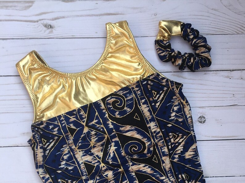 Girls Toddler Gymnastics Leotard 18 month 6 Gymnastics Gift 2T 3T Dance Ballet Blue Gold Leotard 8 Tank Leotard 12 month 4T 5