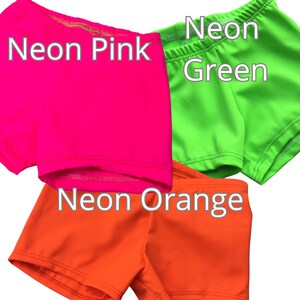 Girls Gymnastics SOLID Shorts, Toddler cheer shorts, Dance, Youth Volleyball, Teen Athletic Shorts, 18 months, 2T, 3T, 4T, 5, 6, 8, 10, 12 image 8