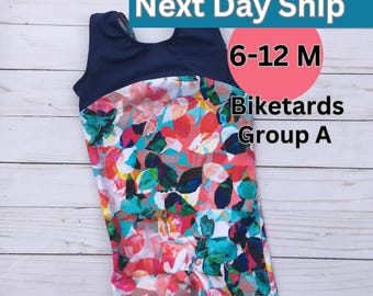 Baby Gymnastics Biketard, Preschool Dance Leotard & shorts set, Toddler Girls Gymnastics Leotard, 6 12 months, Gift for gymnast, Dancewear
