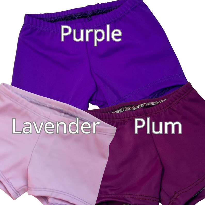 Girls Gymnastics SOLID Shorts, Toddler cheer shorts, Dance, Youth Volleyball, Teen Athletic Shorts, 18 months, 2T, 3T, 4T, 5, 6, 8, 10, 12 image 10