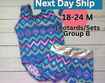 Preschool Leotard shorts set, Toddler Gymnastics Leotard, 18 24 months, Girls Leotard, Gift for gymnast, Dancewear,Dance Set,Quick Ship