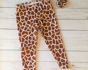 Toddler GIRAFFE Costume, Baby Halloween Giraffe Costume, Girls Animal Print Leggings, 6 12 18 months, 2T, 3T, 4, 5, 6, 8, 10, 12