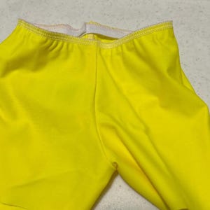 Girls Gymnastics SOLID Shorts, Toddler cheer shorts, Dance, Youth Volleyball, Teen Athletic Shorts, 18 months, 2T, 3T, 4T, 5, 6, 8, 10, 12 Yellow Bright
