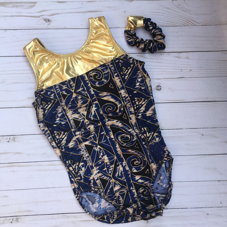 Girls Toddler Gymnastics Leotard 18 month 6 Gymnastics Gift 2T 3T Dance Ballet Blue Gold Leotard 8 Tank Leotard 12 month 4T 5