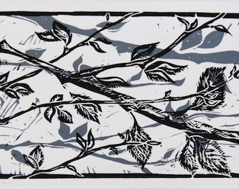 Original linocut art print