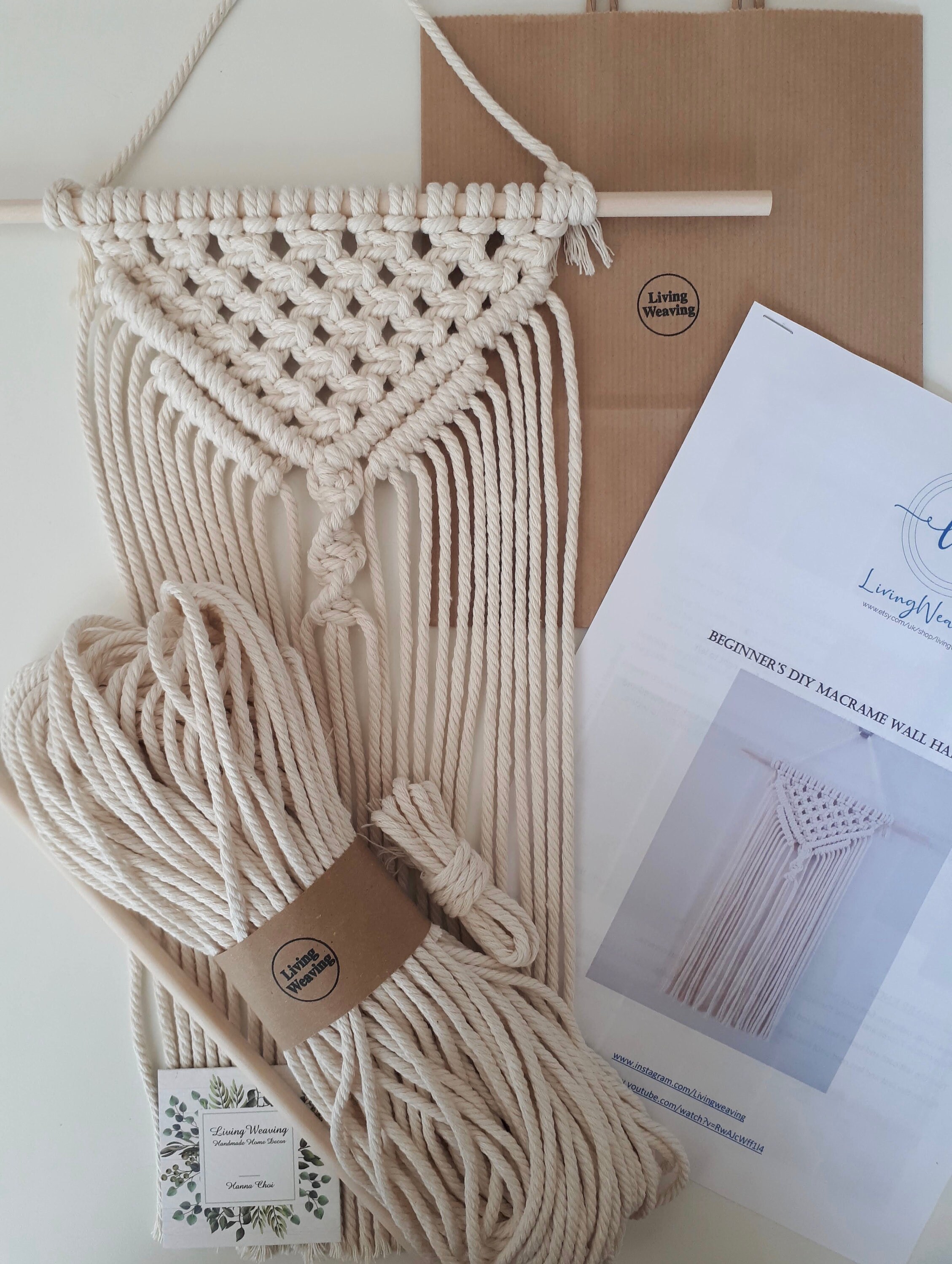 DIY Macrame Wall Hanging Kit / Beginners DIY Macrame Wall - Etsy UK