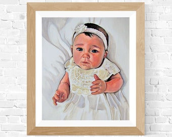 Custom Children's Portrait, Family Painting, Mother's Day Gift, Father's Day gift