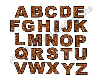 Cheetah Leopard Font Alphabet PNG CDR SVG