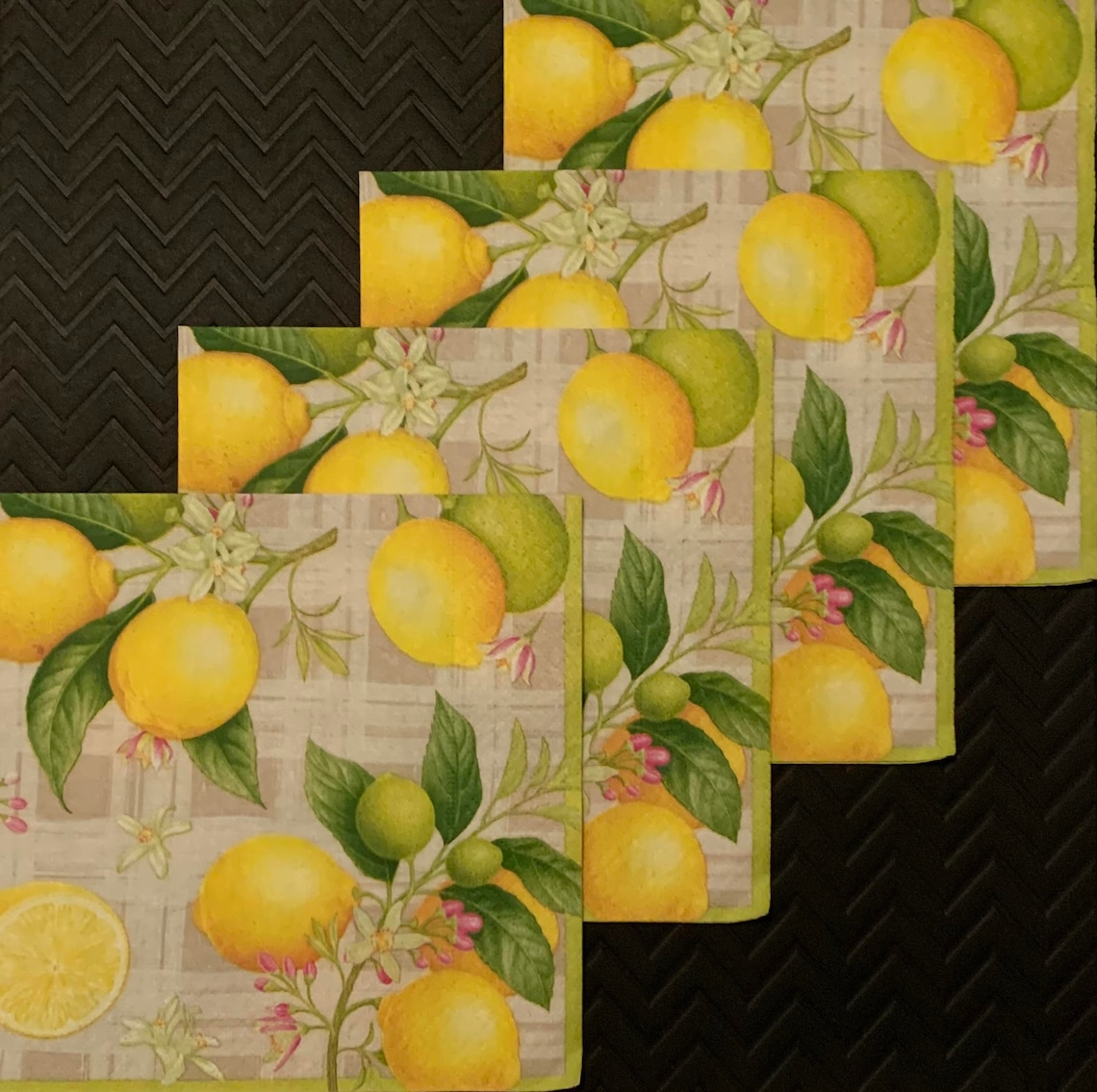 Lemons Luncheon Paper Napkins for Decoupage & Paper Art Etsy