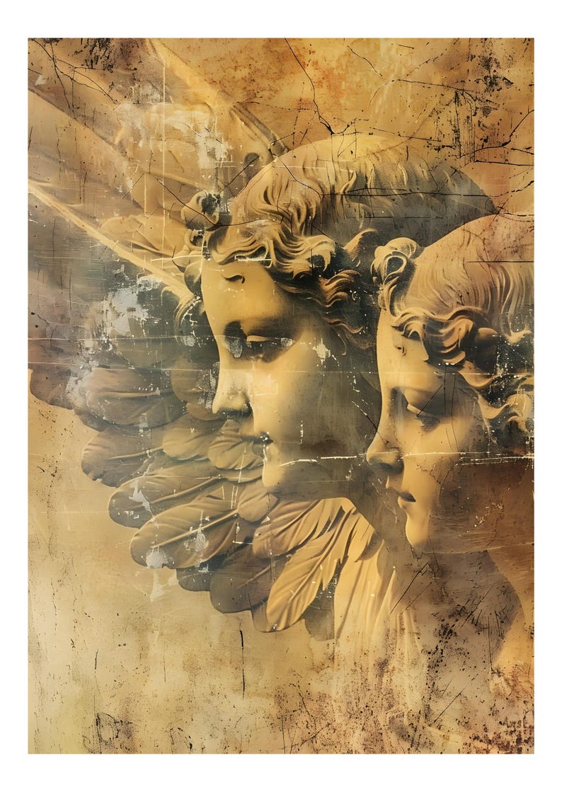 Angel Rice Paper: Vintage Cherub Collage, Shabby Chic Decoupage (A4 ...