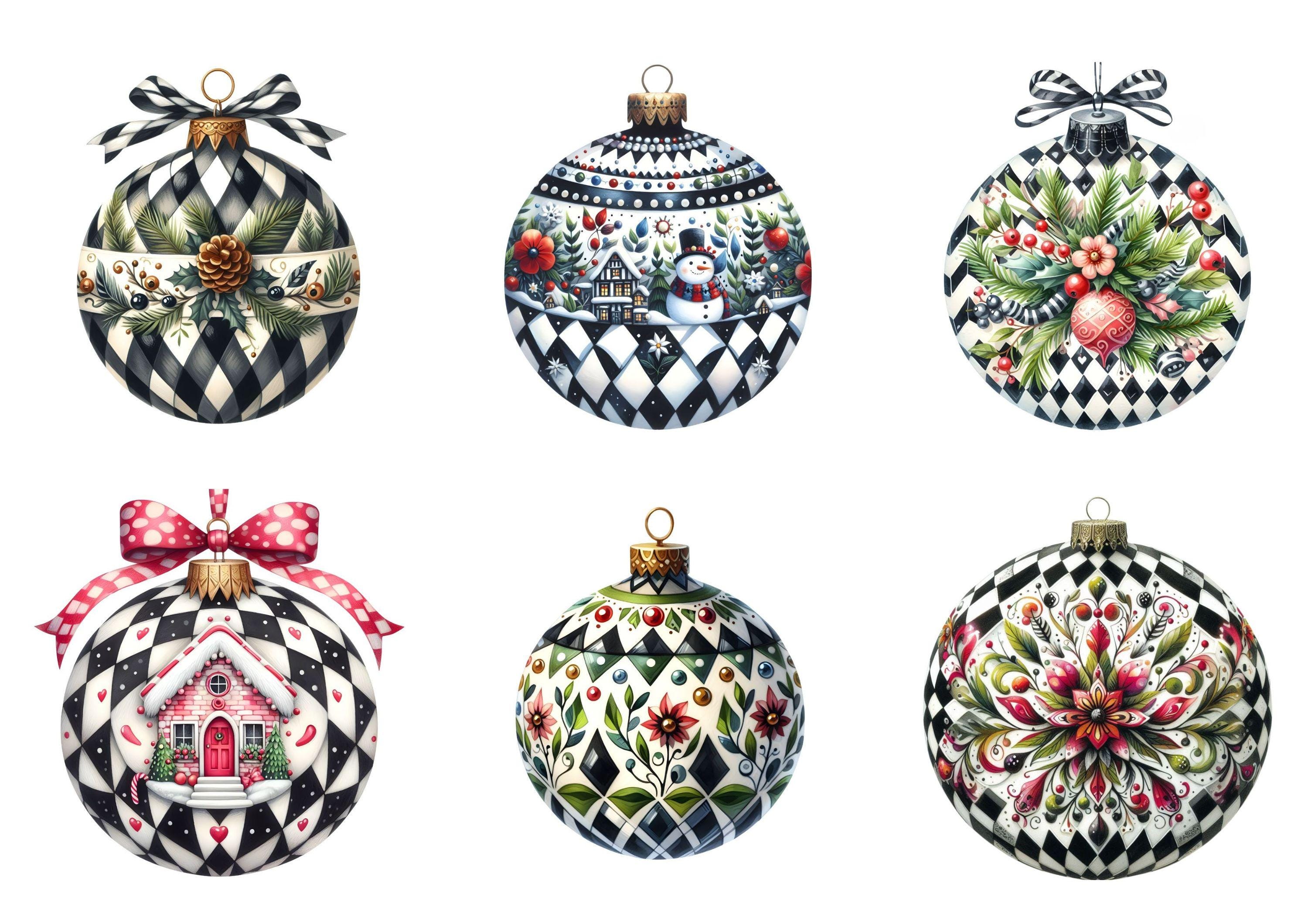 Christmas Ornament Decoupage Rice Paper Harlequin, Snowman, A4 Sheet - Etsy