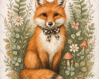 Woodland Fox Decoupage Rice Paper A4 Sheet