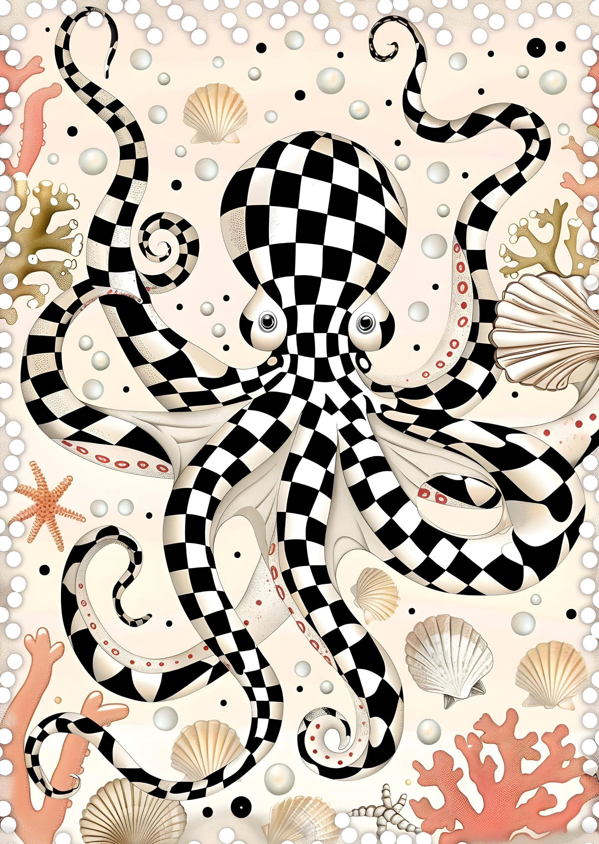 Octopus Rice Paper for Decoupage: Nautical Seashell Design - Etsy