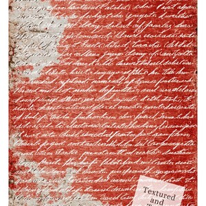 Christmas Red Vintage Script Rice Paper for Decoupage, A4 Vintage Craft ...