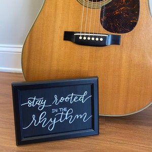 Stay Rooted In The Rhythm | Music Sign | Rhythm Sign | Music Home Decor | Music Room Sign | Music Room Decor | Musician Gift | Wood Sign