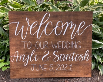 Wedding Welcome Sign | Custom Wood Wedding Sign | Wood Welcome Sign Wedding | Rustic Wedding Welcome Sign | Engagement Sign | Guest Welcome