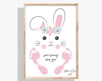 Regalo per la nonna da parte del bambino, primo regalo per la festa della mamma da parte del bambino, lavoretto con l'impronta del piede per la festa della mamma, arte con l'impronta del piede, regalo per la prima volta per la festa della mamma