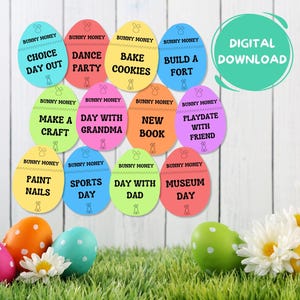 Printable Easter Egg Tokens, Easter Egg Coupons, Printable Coupons for Kids, Easter Bunny Coupon, Easter Egg Fillers, Egg Hunt Coupons