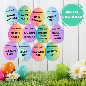 Printable Easter Egg Tokens, Easter Egg Coupons, Printable Coupons for Kids, Easter Bunny Coupon, Easter Egg Fillers, Egg Hunt Coupons