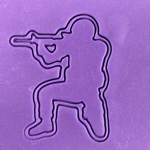Soldier Fondant Cookie Cutter 3D Printed