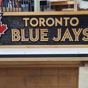 Toronto Blue Jays , One of a kind, Custom, Handcrafted, Cedar, Super Fan, Man Cave, Decor, Vintage, MLB, Sports Sign.