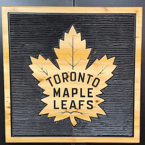 Toronto Maple Leaf&#39;s, One of a kind, Custom, Handcrafted, Cedar, Super Fan, Man Cave, Décor, Vintage, NHL, Sports Sign....