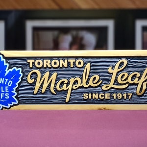 Toronto Maple Leaf&#39;s, One of a kind, Custom, Handcrafted, Cedar, Super Fan, Man Cave, Décor, Vintage, NHL, Sports Sign....